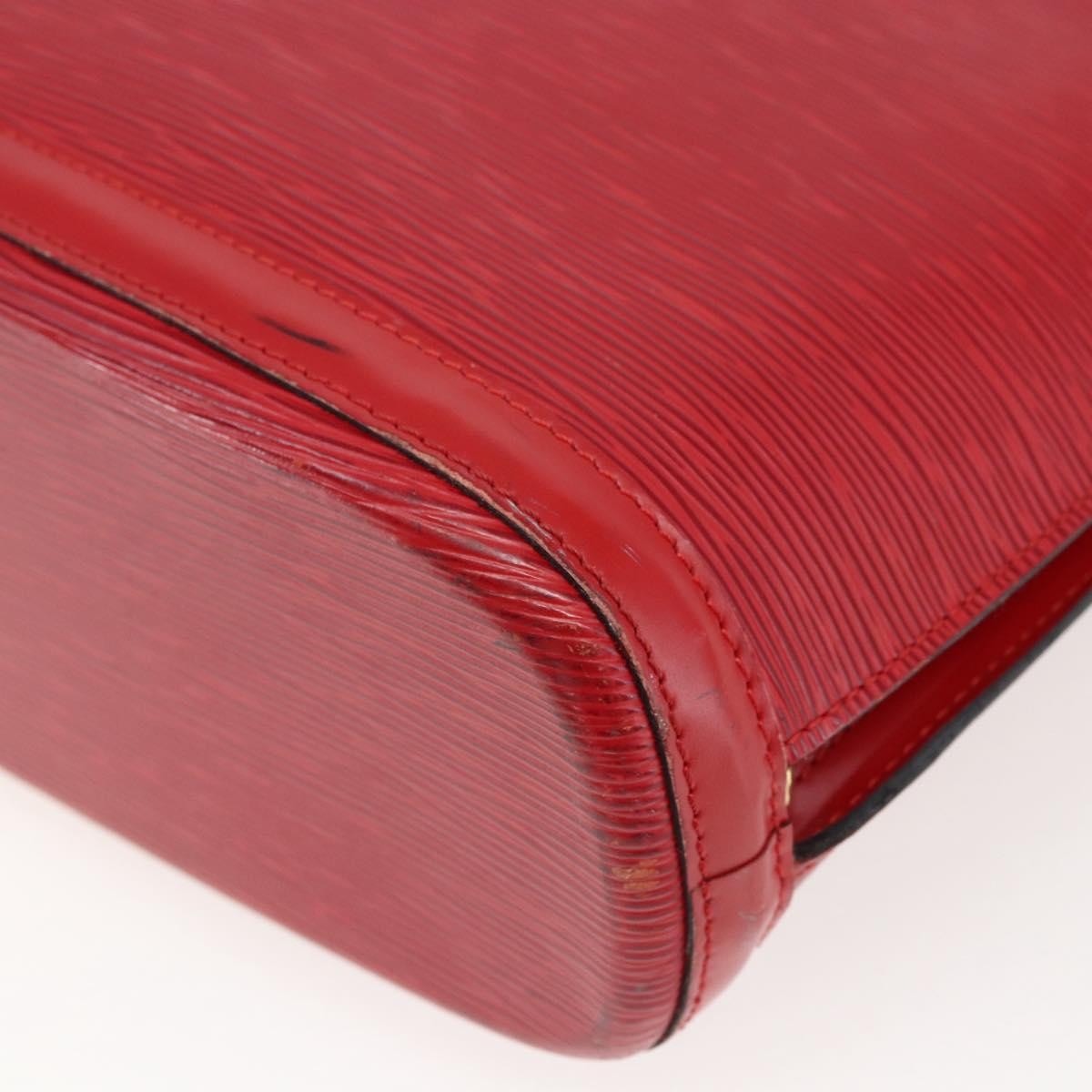Louis Vuitton Lussac Handbag Epi Leather Red Leather Shoulder Bag Bag (Pre-Owned)