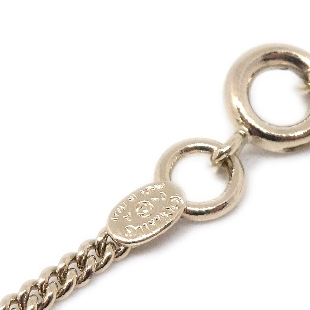 Chanel Cc Logo Pendant Necklace Metal Silver Silver_Plated Necklace Jewelry (Pre-Owned)