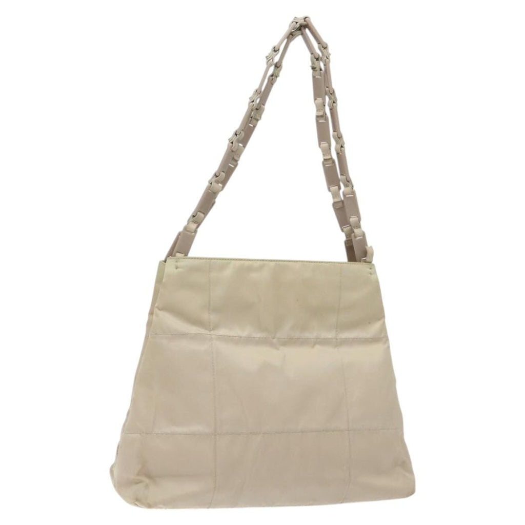 Prada Vintage Tote Tessuto Beige Nylon Tote Bag Bag (Pre-Owned)