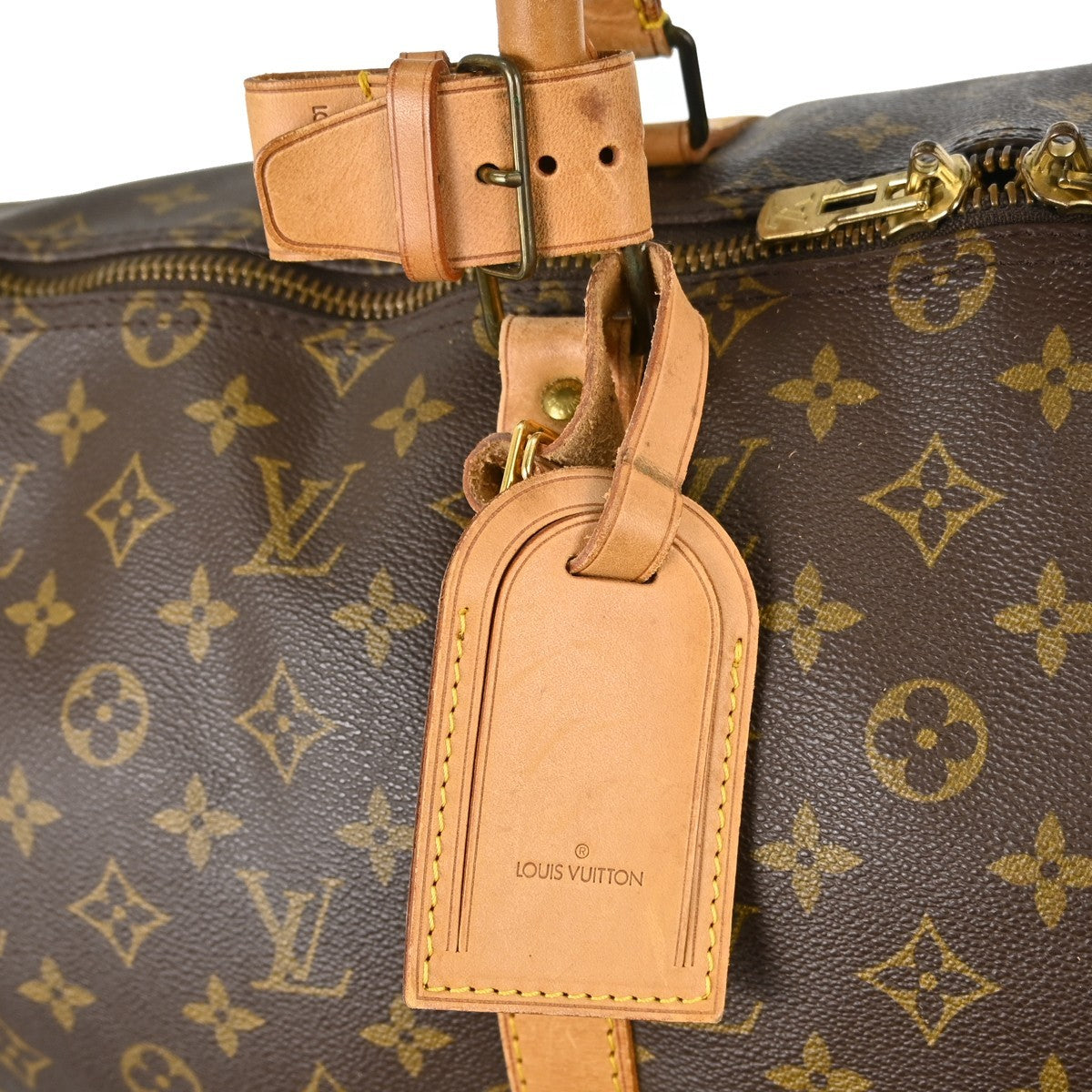Louis Vuitton Keepall Bag Monogram Canvas Brown Canvas Travel Bag Bag (Pre-Owned)