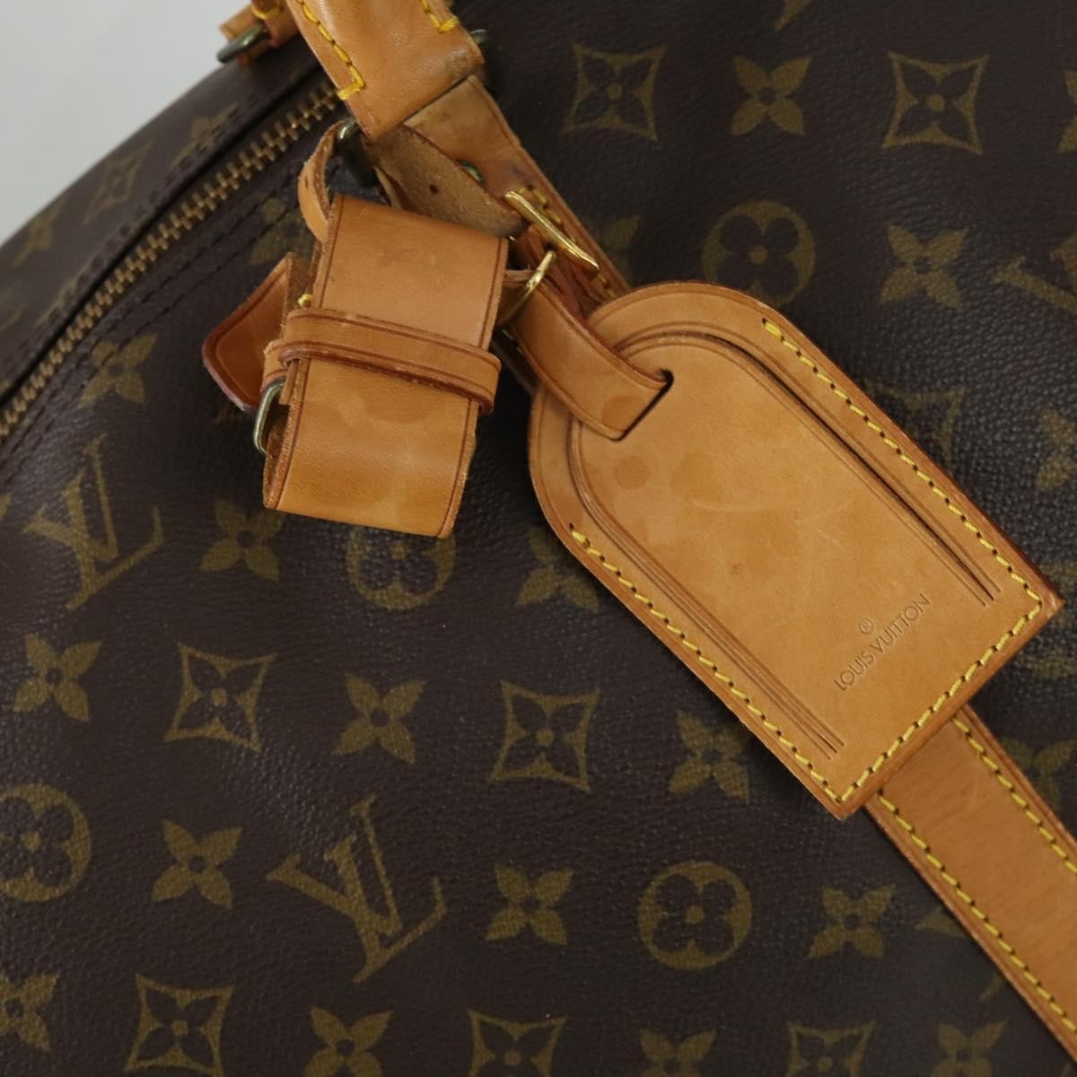 Louis Vuitton Keepall Bag Monogram Canvas Brown Canvas Travel Bag Bag (Pre-Owned)