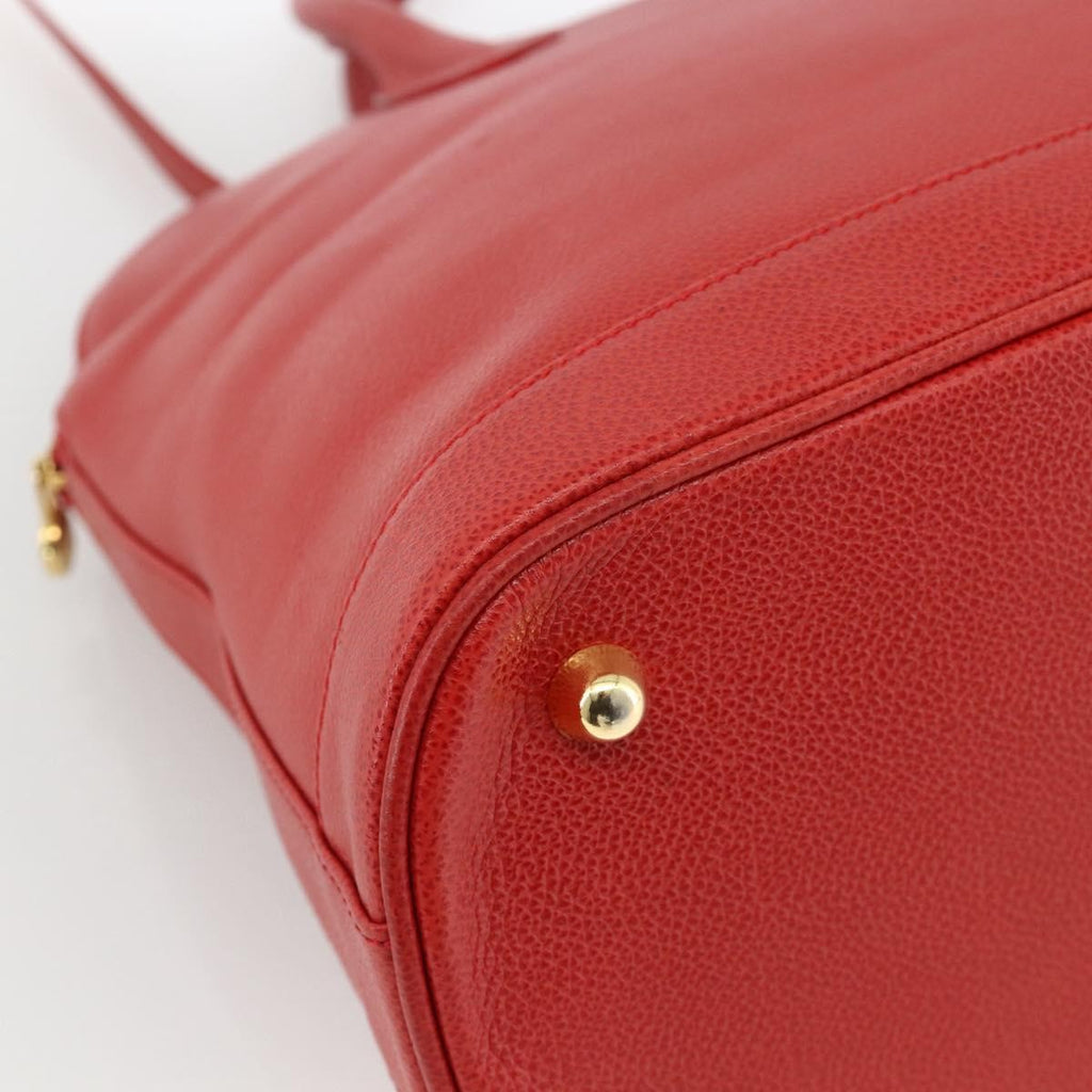 Burberry Vintage Handbag Leather Red Leather Handbag (Pre-Owned)