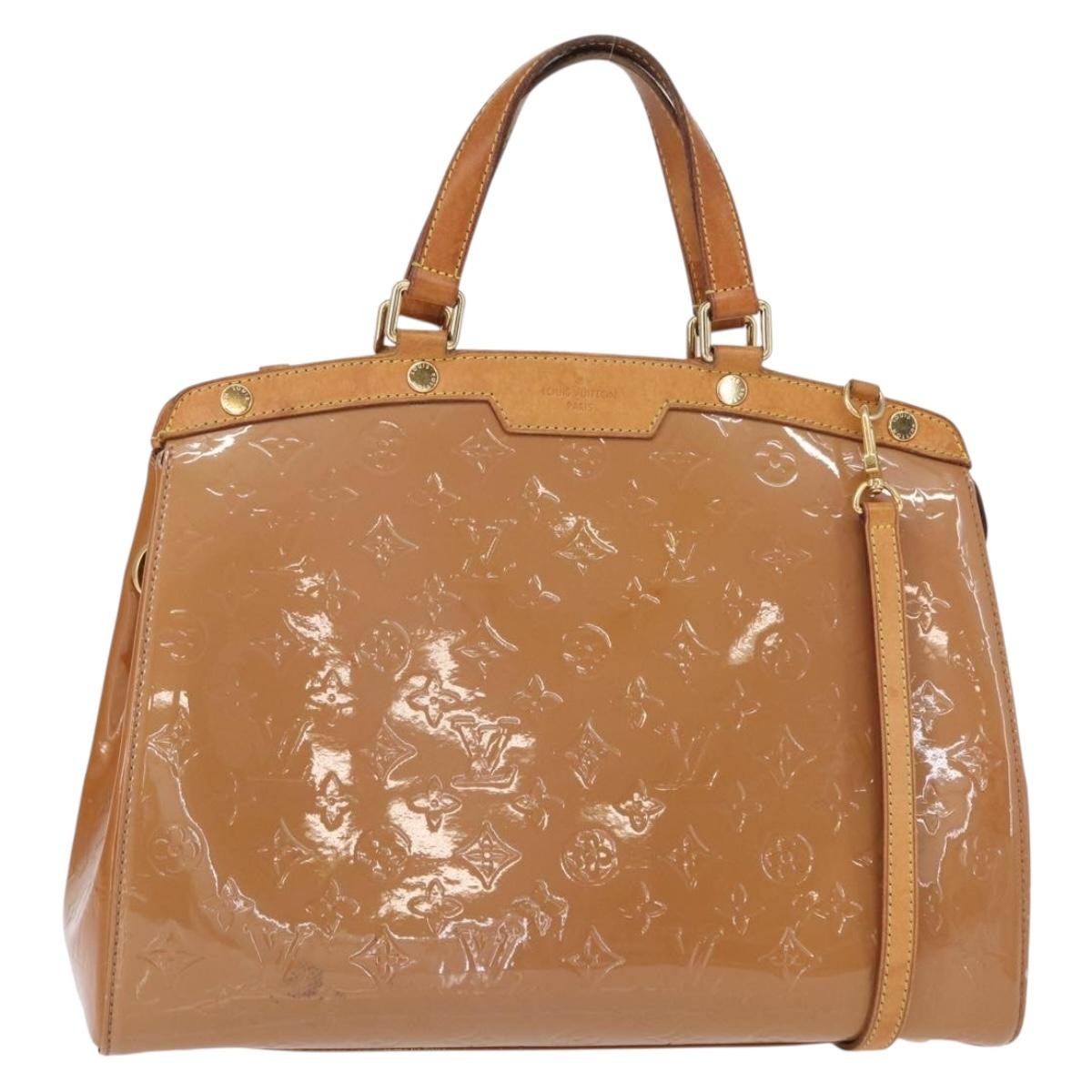 Louis Vuitton Brea Handbag Monogram Vernis Brown Patent_Leather Handbag (Pre-Owned)