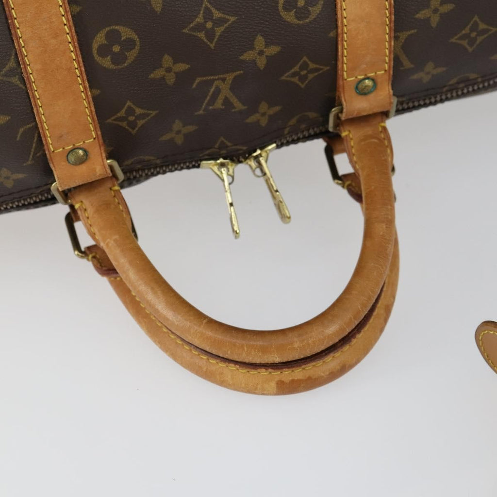 Louis Vuitton Keepall Bandouliere Bag Monogram Canvas Brown Canvas Travel Bag Bag (Pre-Owned)