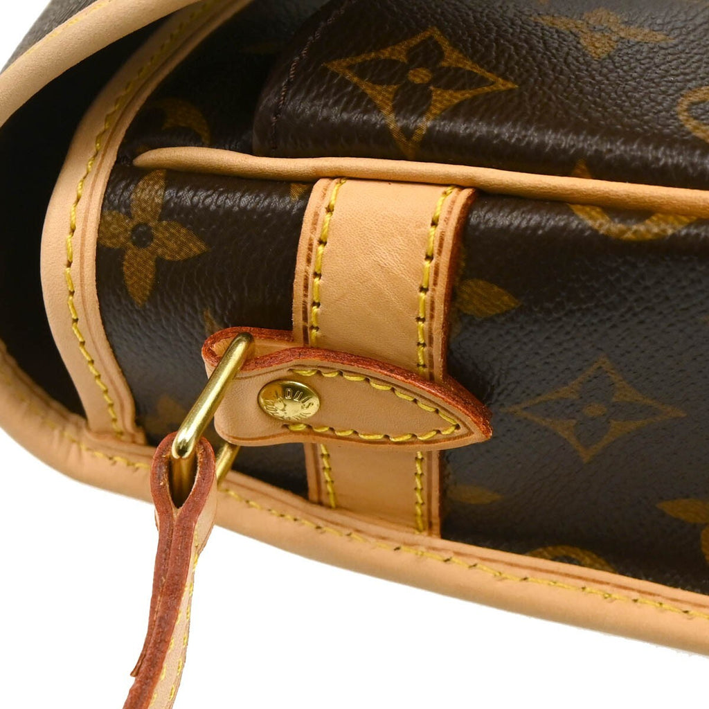 Louis Vuitton Sologne Handbag Monogram Canvas Brown Canvas Shoulder Bag Bag (Pre-Owned)