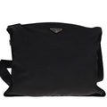 Prada Flat Messenger Bag Tessuto Black Nylon Shoulder Bag Bag (Pre-Owned)