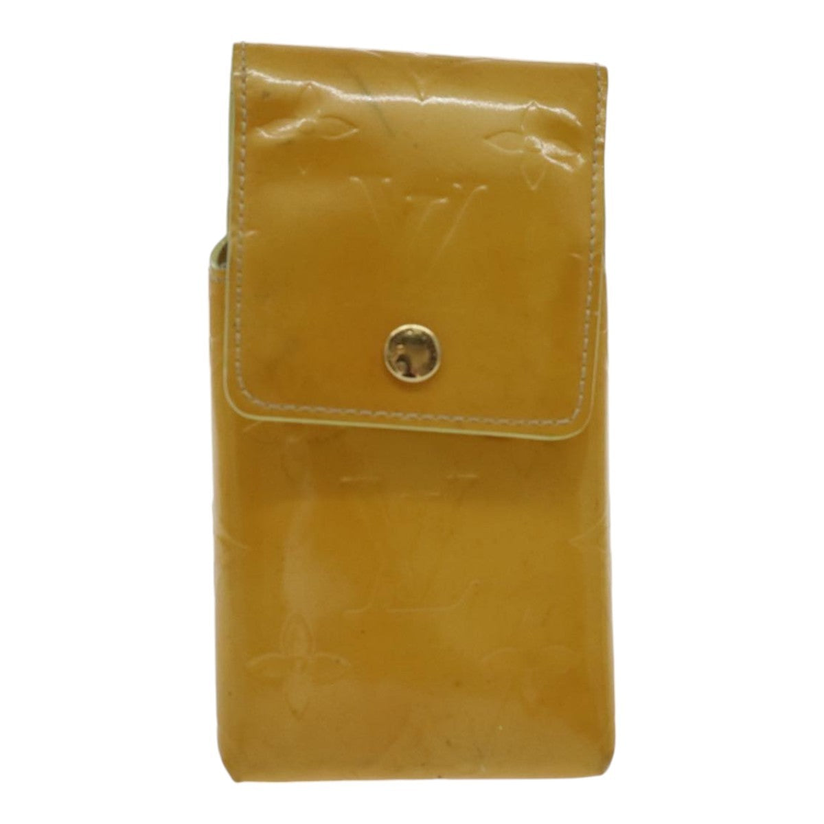 Louis Vuitton Walker Wallet Monogram Vernis Yellow Patent_Leather Clutche & Pouche Bag (Pre-Owned)