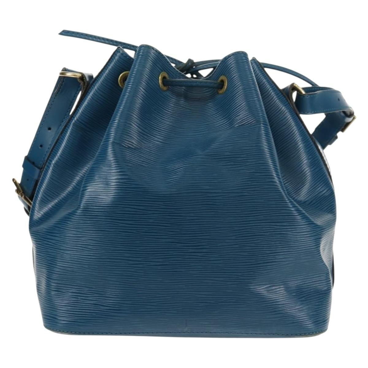 Louis Vuitton Petit Noe Handbag Epi Leather Blue Leather Shoulder Bag Bag (Pre-Owned)
