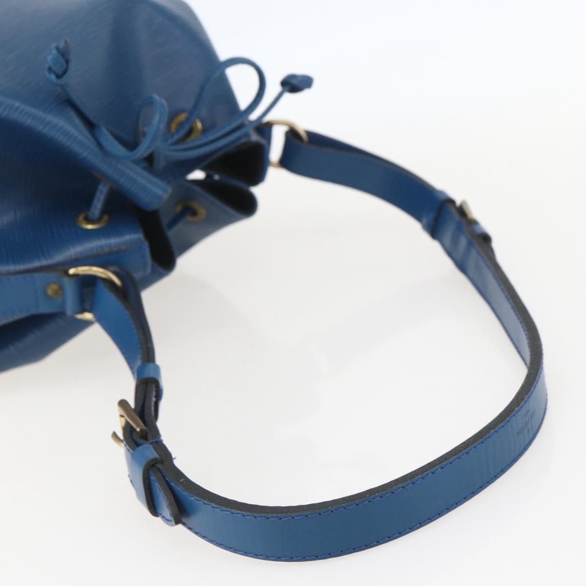 Louis Vuitton Petit Noe Handbag Epi Leather Blue Leather Shoulder Bag Bag (Pre-Owned)