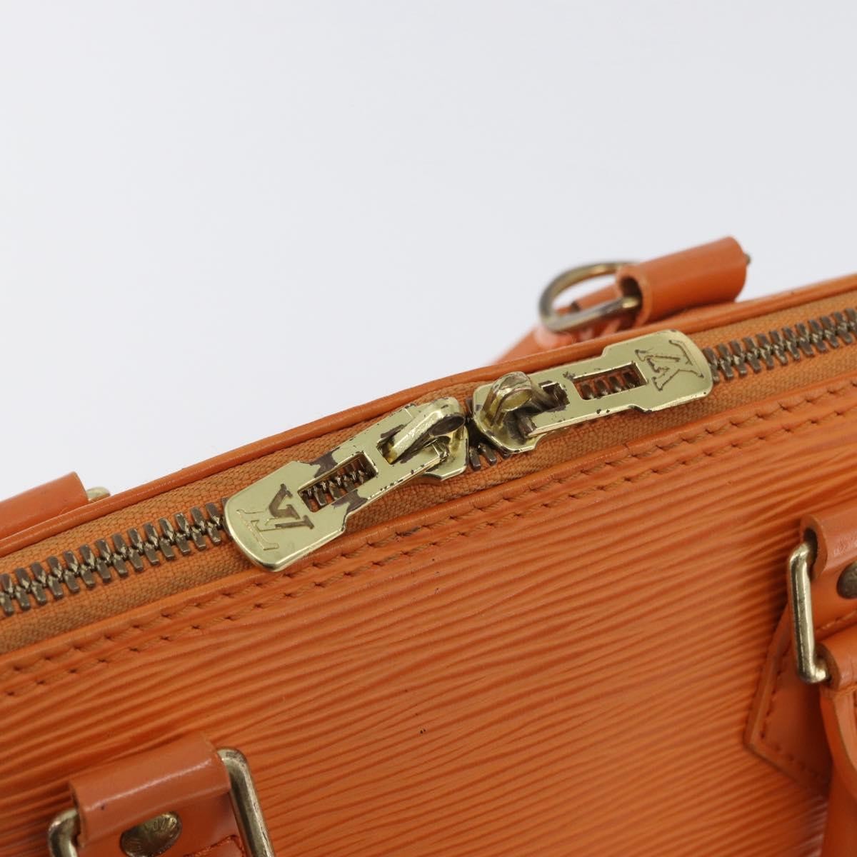Louis Vuitton Vintage Alma Handbag Epi Leather Orange Leather Handbag (Pre-Owned)