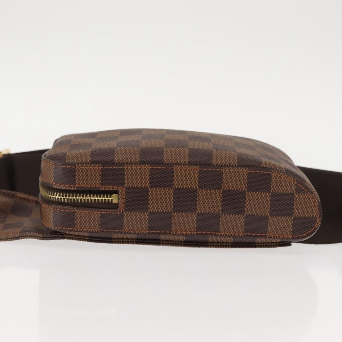 Louis Vuitton Geronimos Waist Bag Damier Brown Canvas Shoulder Bag Bag (Pre-Owned)