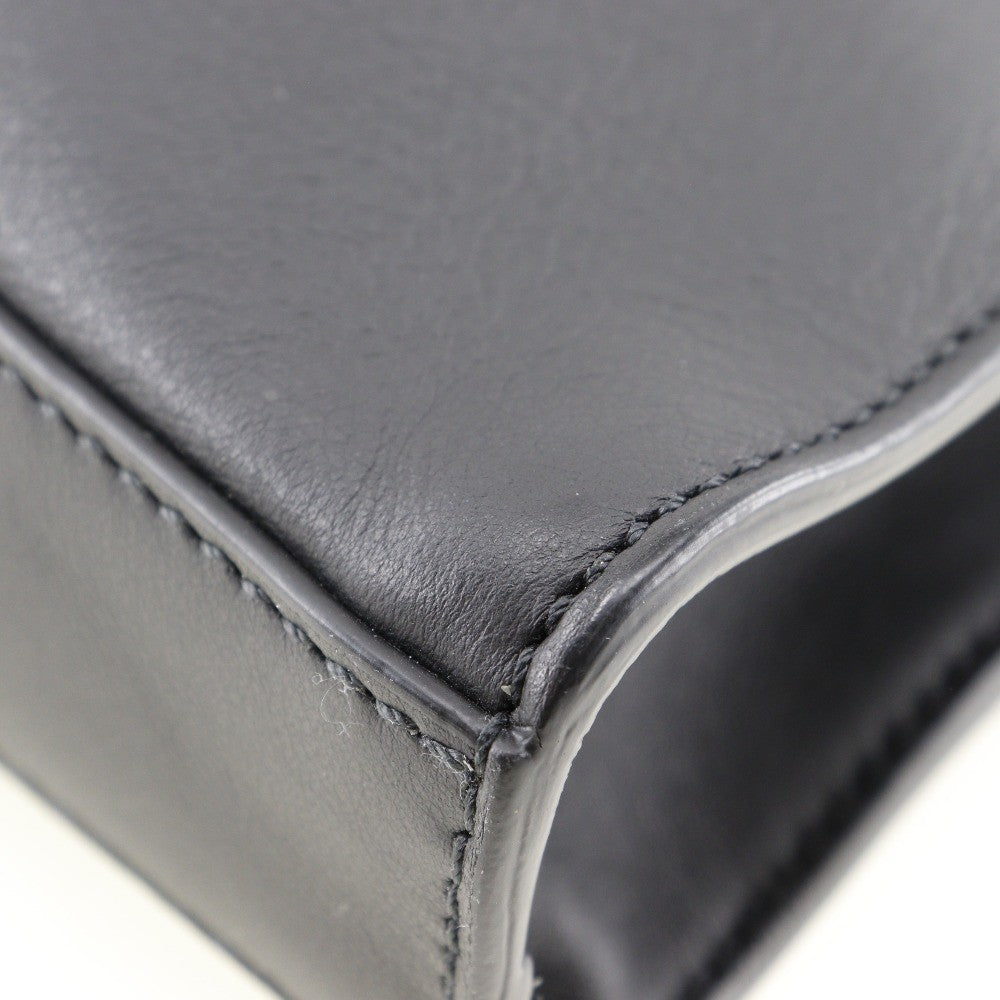 Fendi Peekaboo Iconic Fit Bag Leather Black Leather Briefcase Bag (Pre-Owned)