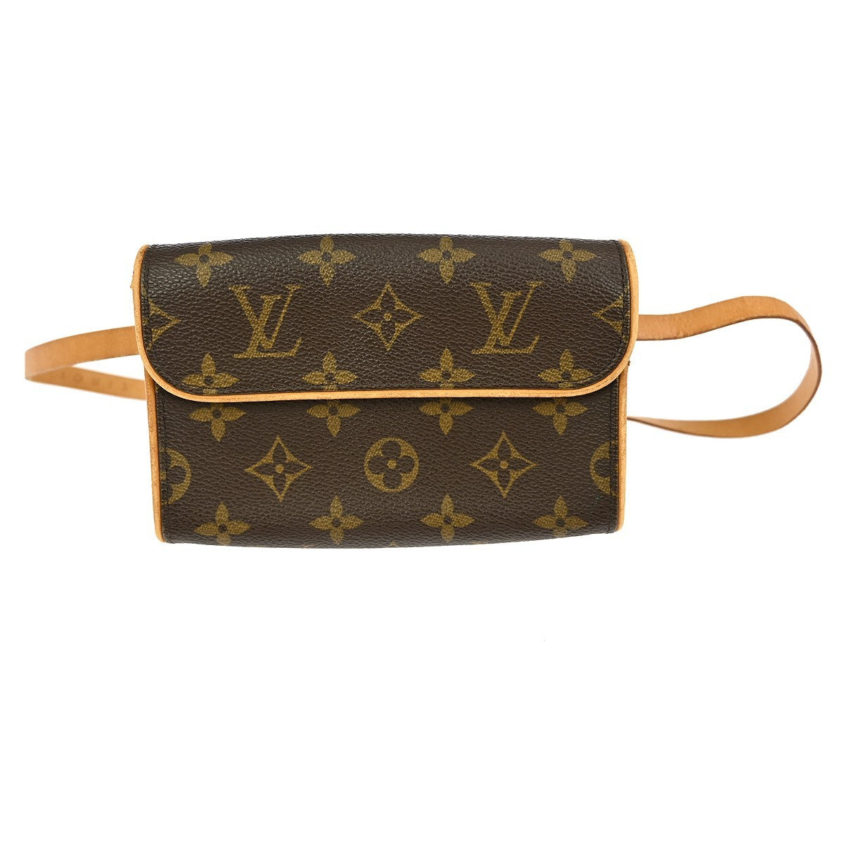 Louis Vuitton Florentine Waist Bag Monogram Canvas Brown Canvas Clutche & Pouche Bag (Pre-Owned)