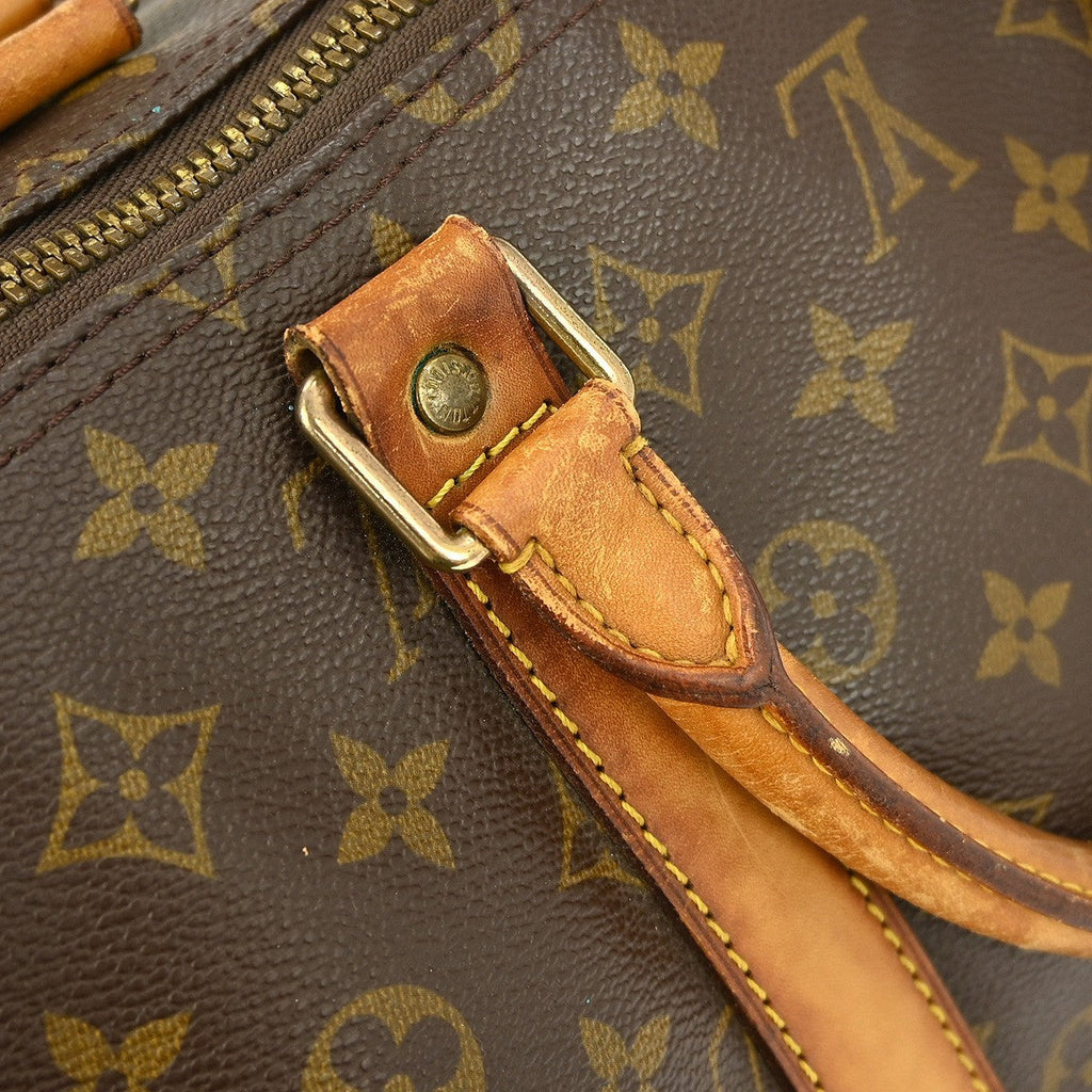 Louis Vuitton Keepall Bag Monogram Canvas Brown Canvas Travel Bag Bag (Pre-Owned)