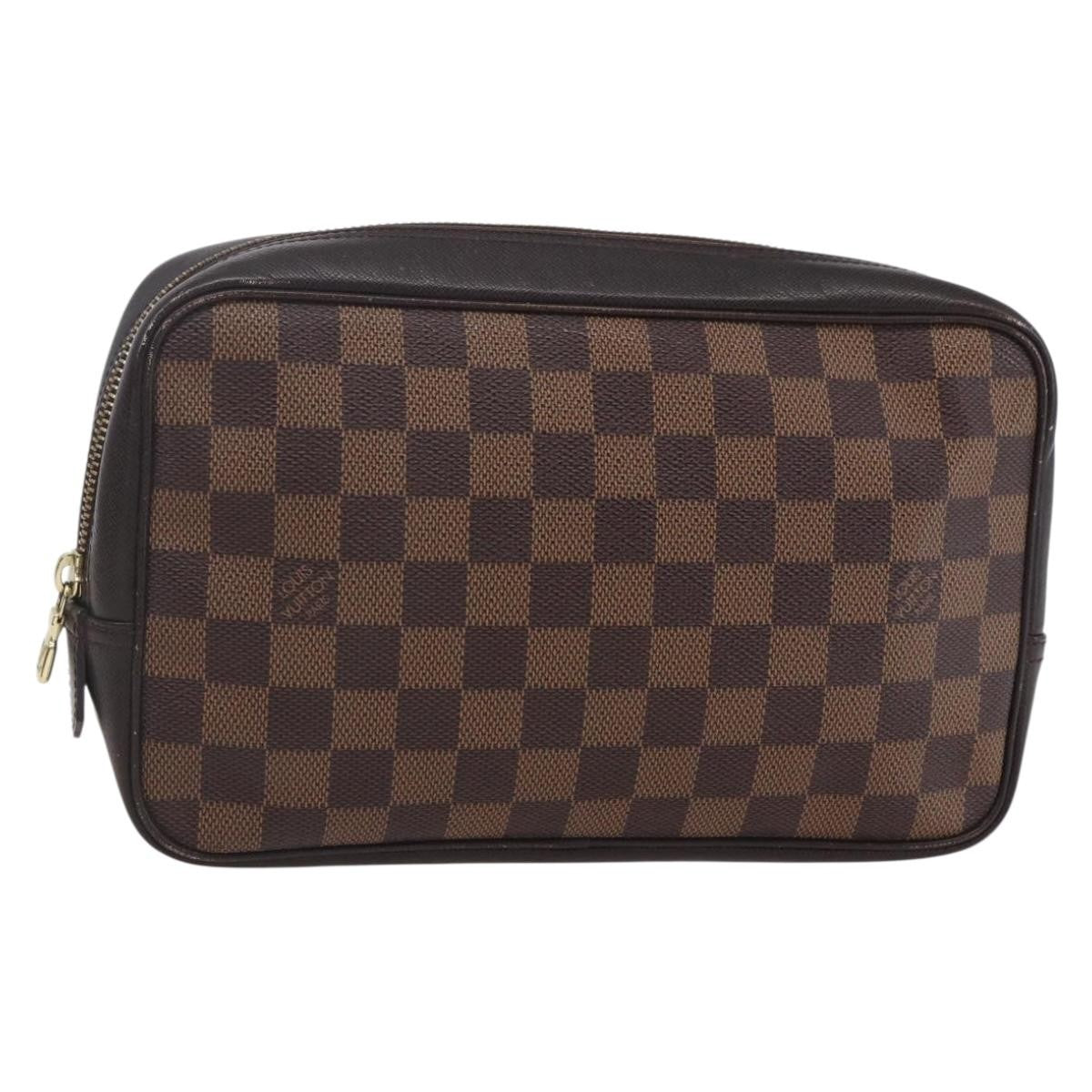 Louis Vuitton Trousse Toilette Damier Canvas Brown Canvas Clutche & Pouche Bag (Pre-Owned)