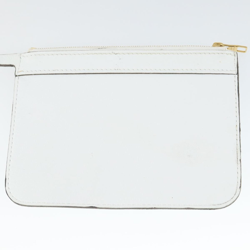 Louis Vuitton Flore Noe Handbag Perforated Leather White Leather Shoulder Bag Bag (Pre-Owned)