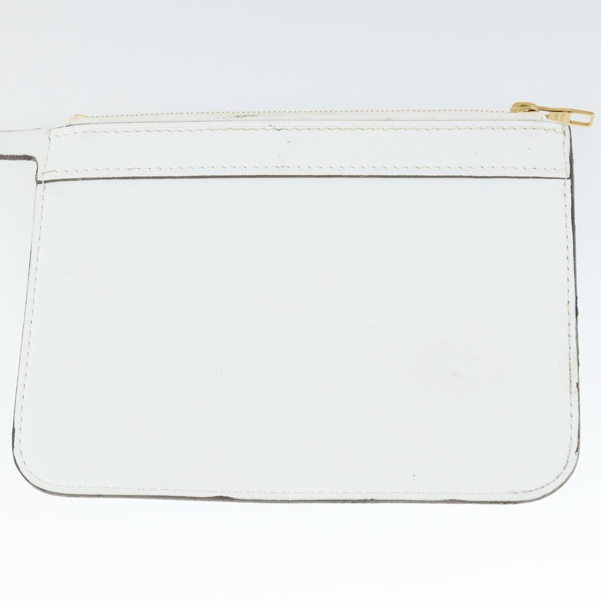 Louis Vuitton Flore Noe Handbag Perforated Leather White Leather Shoulder Bag Bag (Pre-Owned)