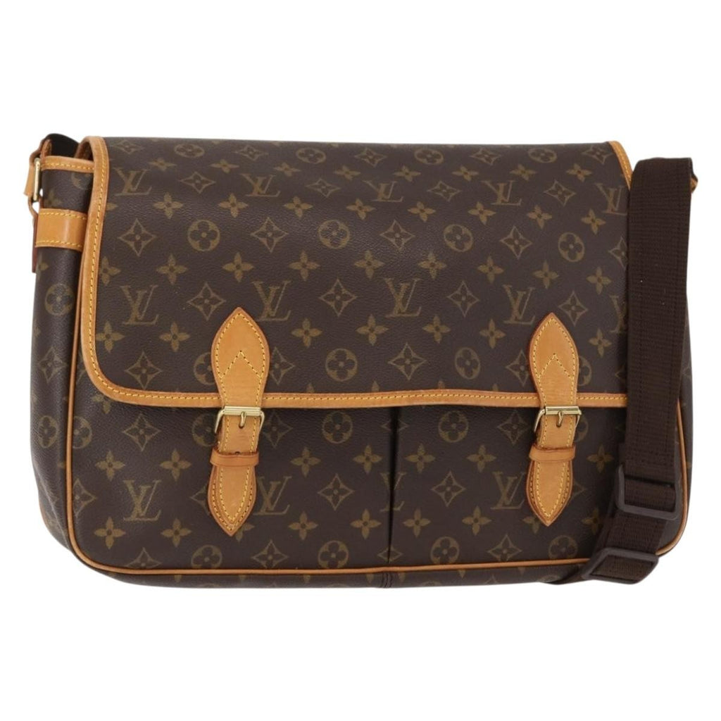 Louis Vuitton Sac Gibeciere Messenger Bag Monogram Canvas Brown Canvas Shoulder Bag Bag (Pre-Owned)