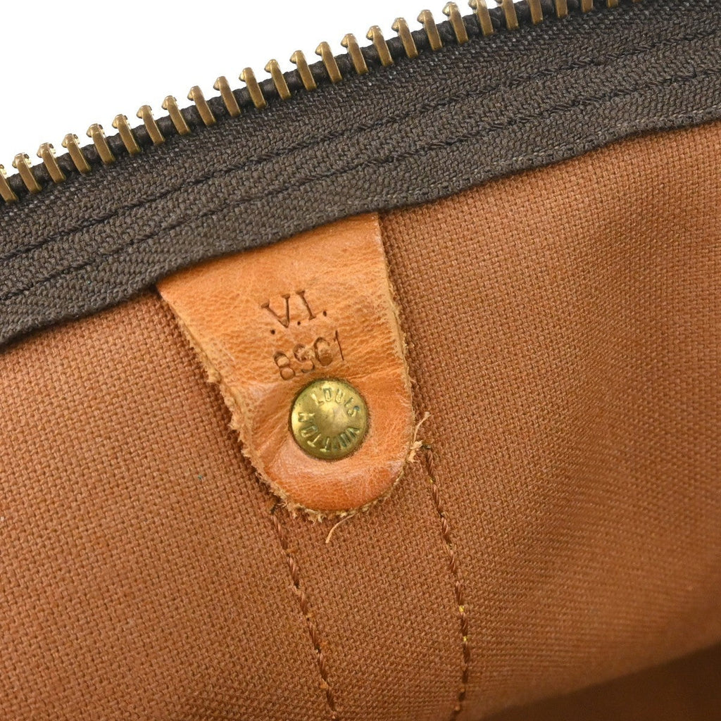 Louis Vuitton Keepall Bandouliere Bag Monogram Canvas Brown Canvas Travel Bag Bag (Pre-Owned)