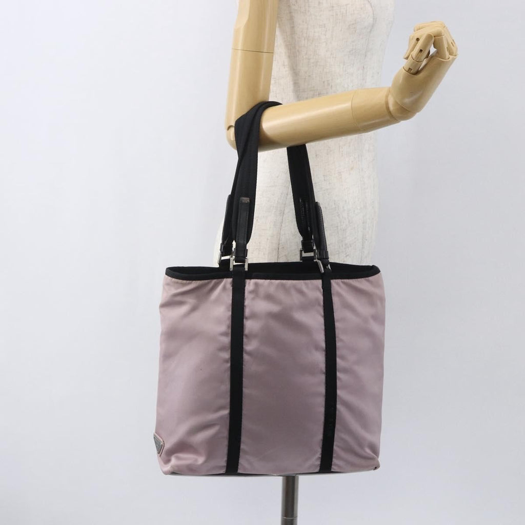 Prada Vintage Tote Tessuto Pink Nylon Tote Bag Bag (Pre-Owned)