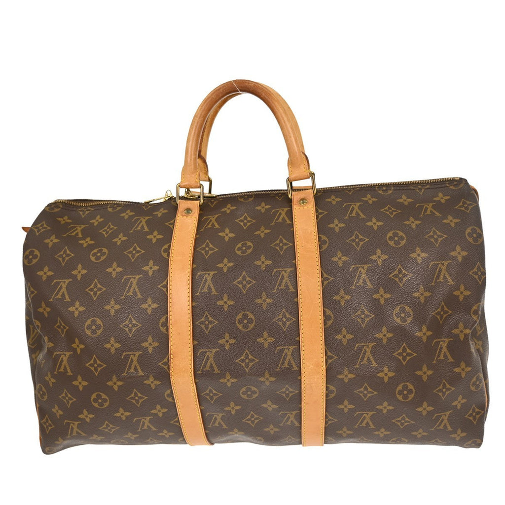 Louis Vuitton Keepall Bag Monogram Canvas Brown Canvas Travel Bag Bag (Pre-Owned)