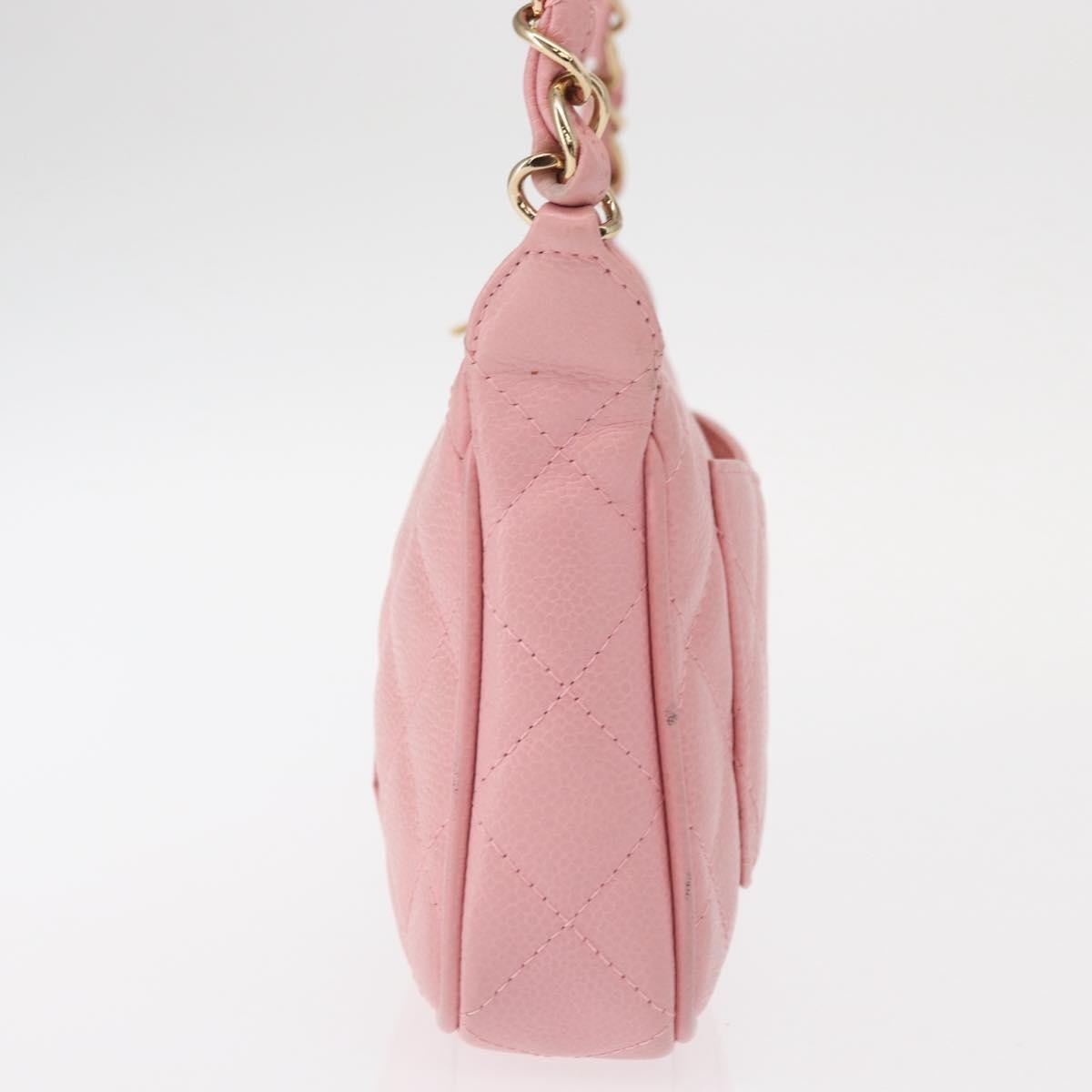 Chanel Timeless Cc Chain Shoulder Bag Quilted Caviar Pink Leather Shoulder Bag Bag (Pre-Owned)