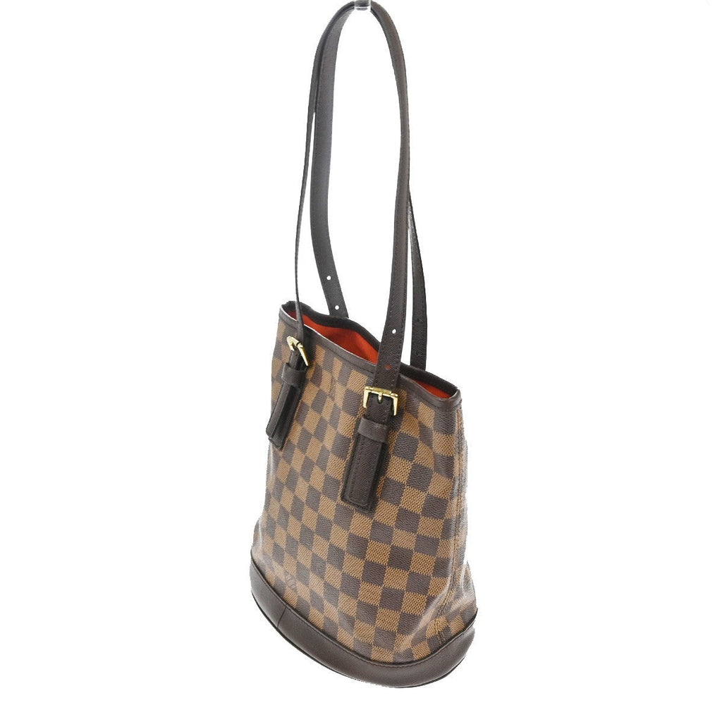 Louis Vuitton Marais Bucket Bag Damier Brown Leather Shoulder Bag Bag (Pre-Owned)
