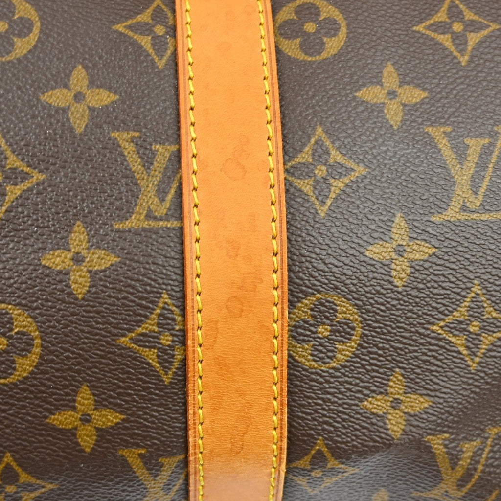 Louis Vuitton Keepall Bag Monogram Canvas Brown Canvas Travel Bag Bag (Pre-Owned)