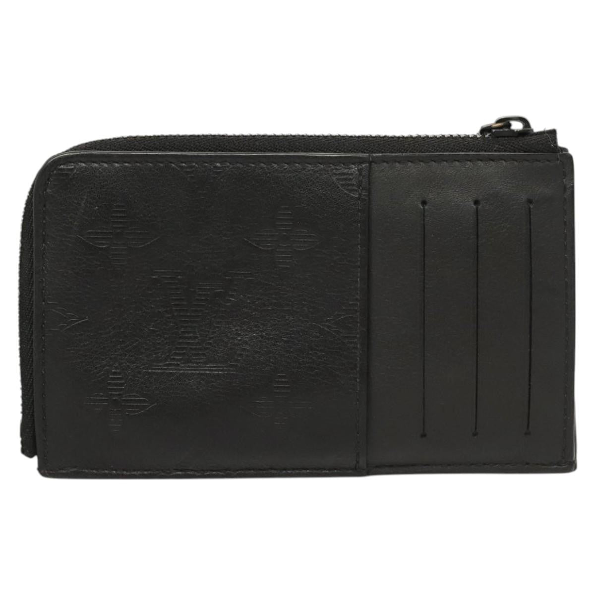 Louis Vuitton Hybrid Wallet Monogram Shadow Leather Black Leather Wallets Accessory (Pre-Owned)
