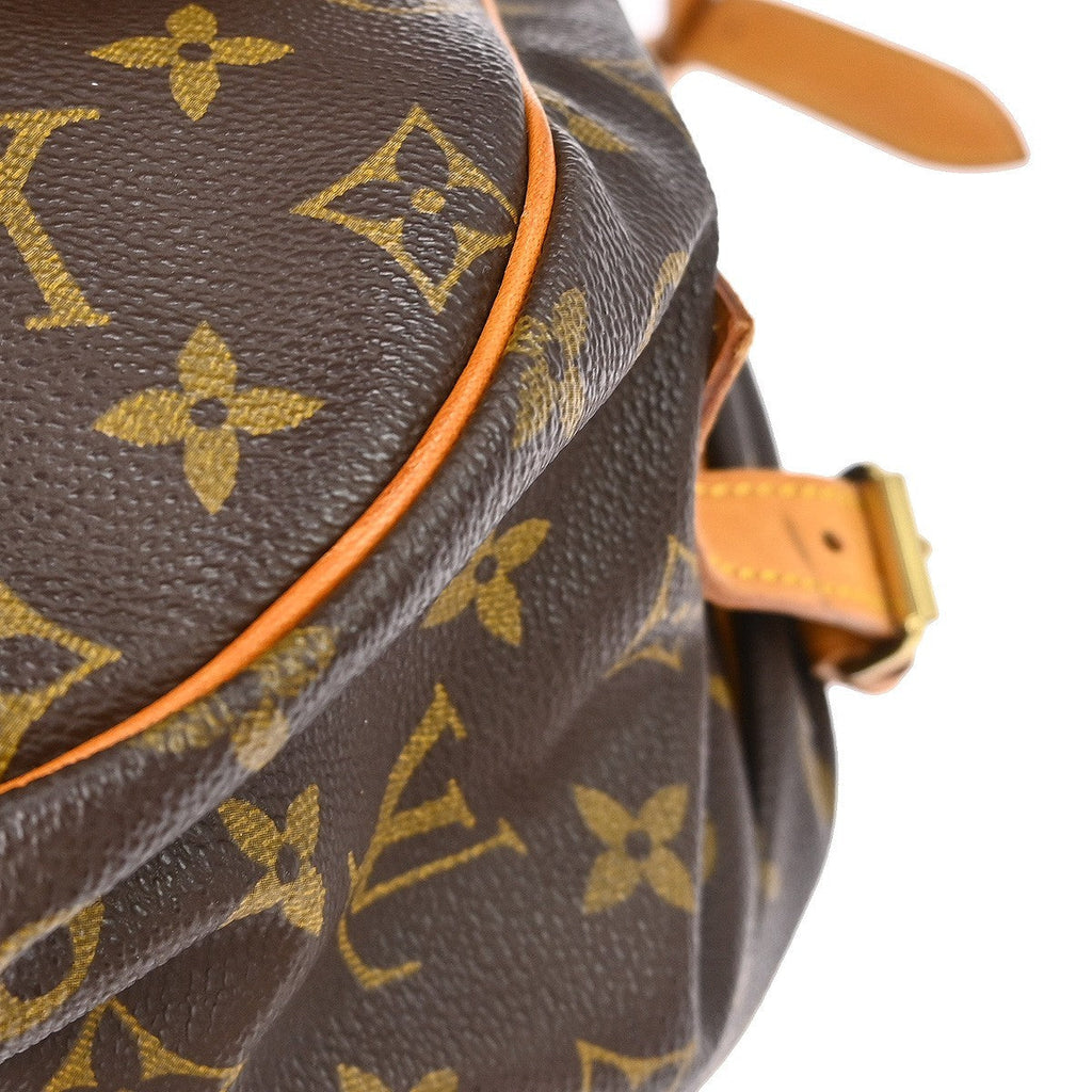 Louis Vuitton Saumur Handbag Monogram Canvas Brown Canvas Shoulder Bag Bag (Pre-Owned)