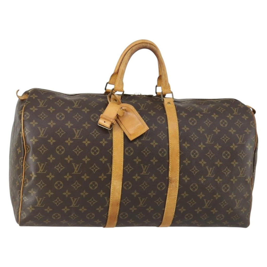 Louis Vuitton Keepall Bag Monogram Canvas Brown Canvas Travel Bag Bag (Pre-Owned)