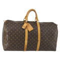 Louis Vuitton Keepall Bag Monogram Canvas Brown Canvas Travel Bag Bag (Pre-Owned)
