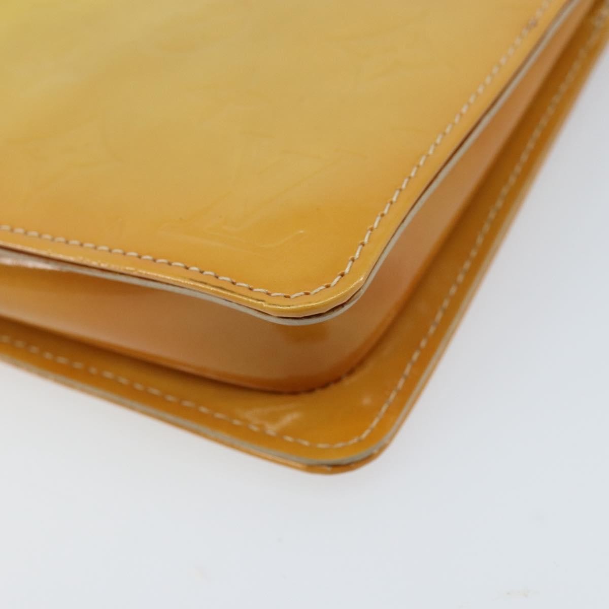 Louis Vuitton Lexington Pochette Patent Leather Beige Patent_Leather Clutche & Pouche Bag (Pre-Owned)