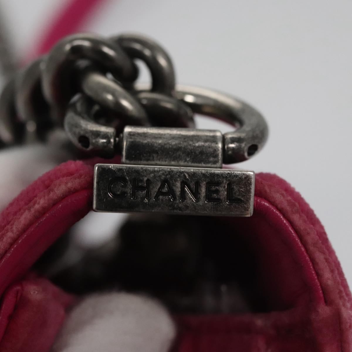Chanel Boy Flap Bag Quilted Velvet Pink Velvet Shoulder Bag Bag (Pre-Owned)
