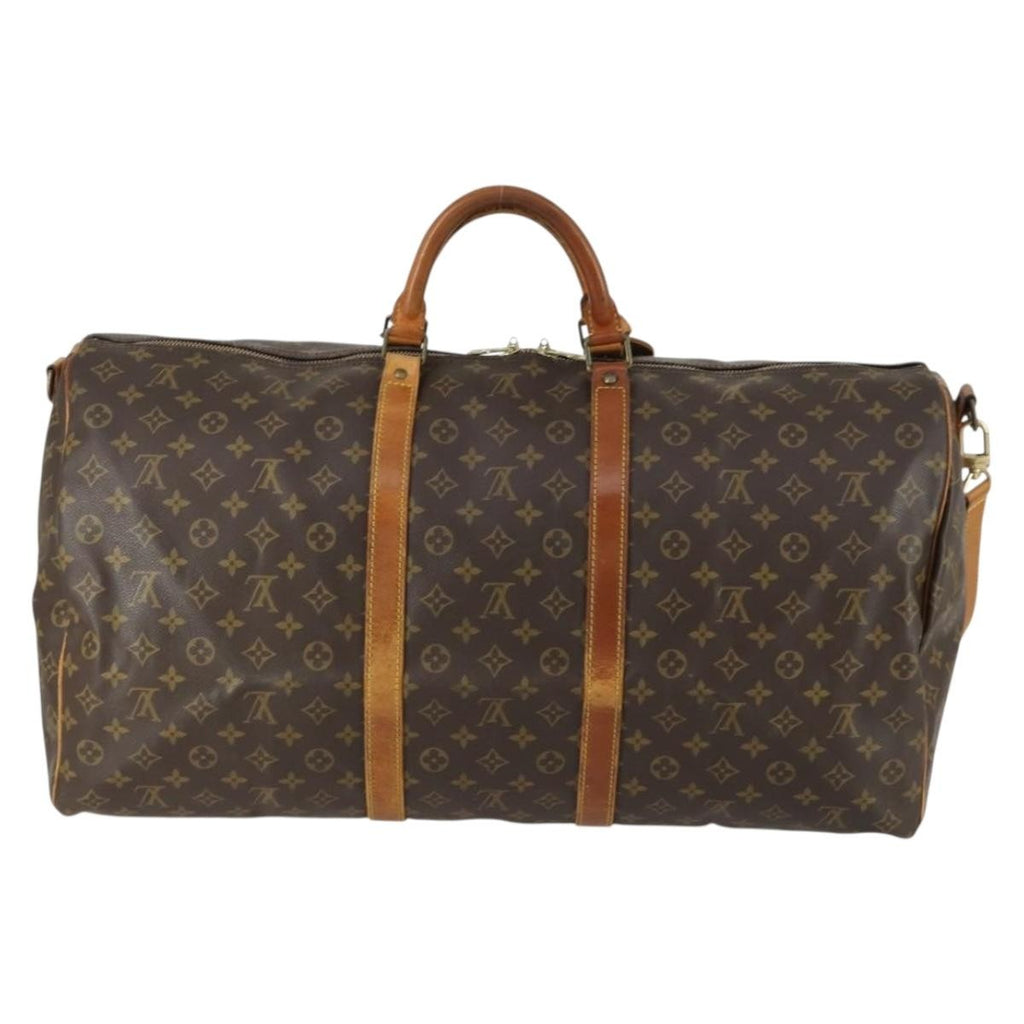 Louis Vuitton Keepall Bandouliere Bag Monogram Canvas Brown Canvas Travel Bag Bag (Pre-Owned)