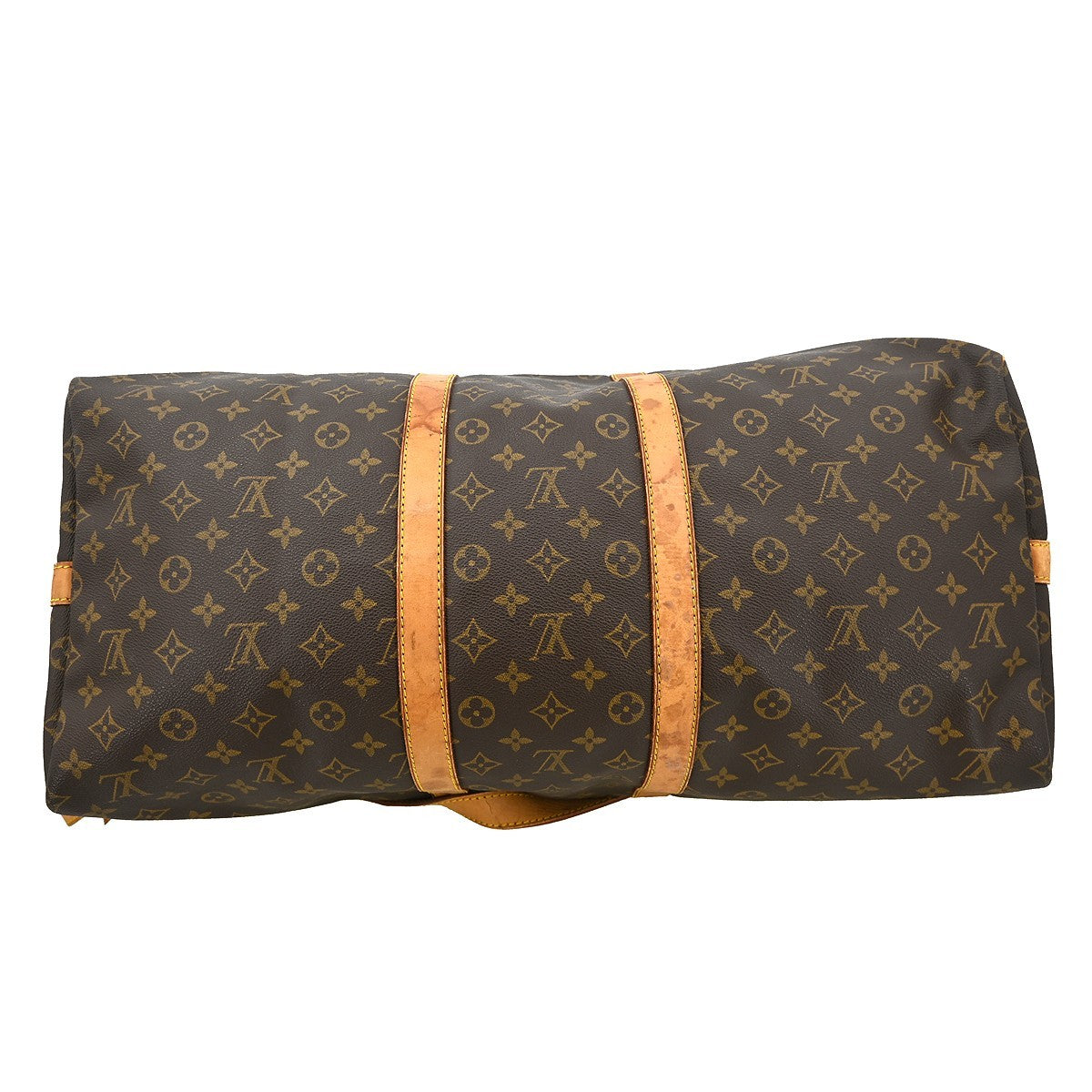 Louis Vuitton Keepall Bandouliere Bag Monogram Canvas Brown Canvas Travel Bag Bag (Pre-Owned)