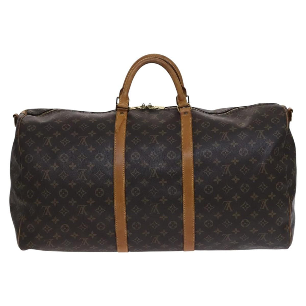 Louis Vuitton Keepall Bandouliere Bag Monogram Canvas Brown Canvas Travel Bag Bag (Pre-Owned)
