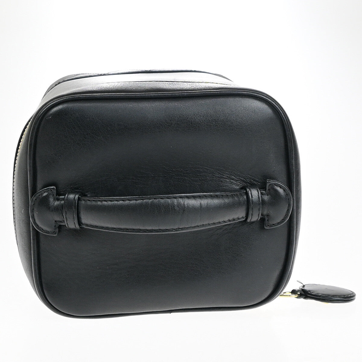 Chanel Vanity Pouch Leather Black Leather Bag (Pre-Owned)