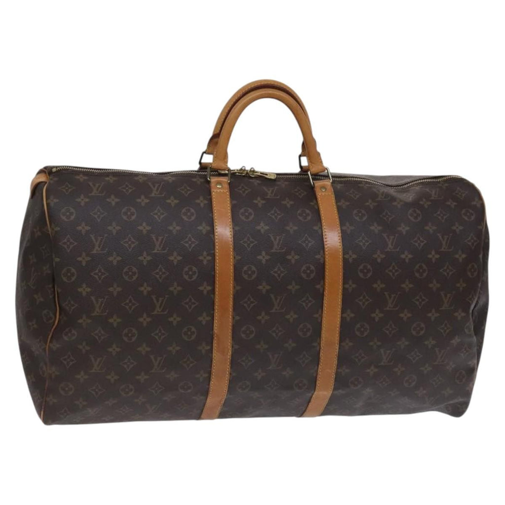 Louis Vuitton Keepall Bag Monogram Canvas Brown Canvas Travel Bag Bag (Pre-Owned)