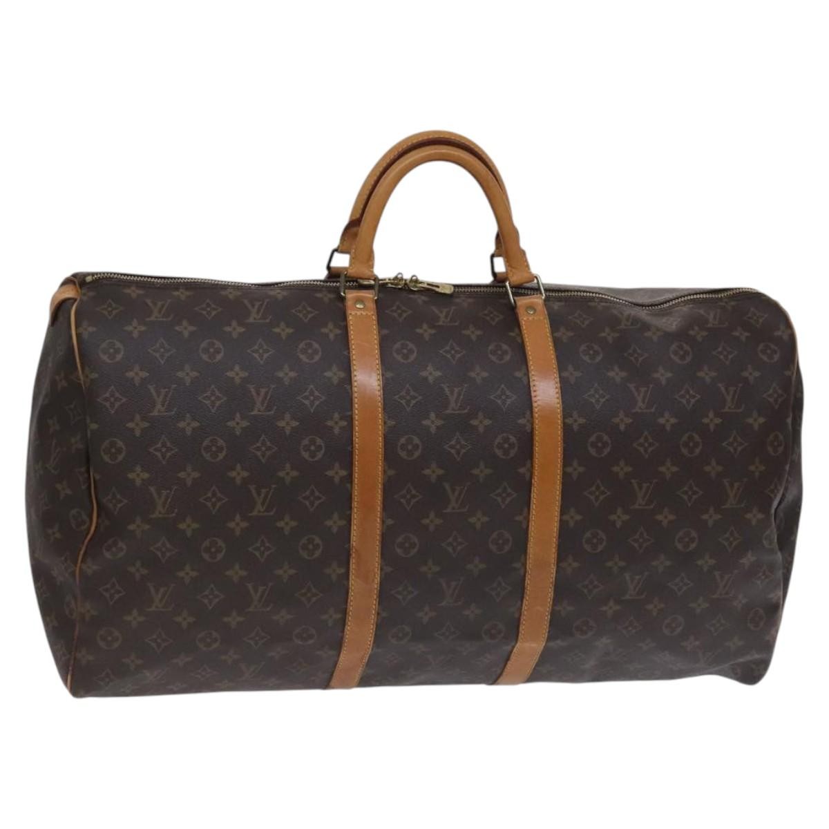 Louis Vuitton Keepall Bag Monogram Canvas Brown Canvas Travel Bag Bag (Pre-Owned)