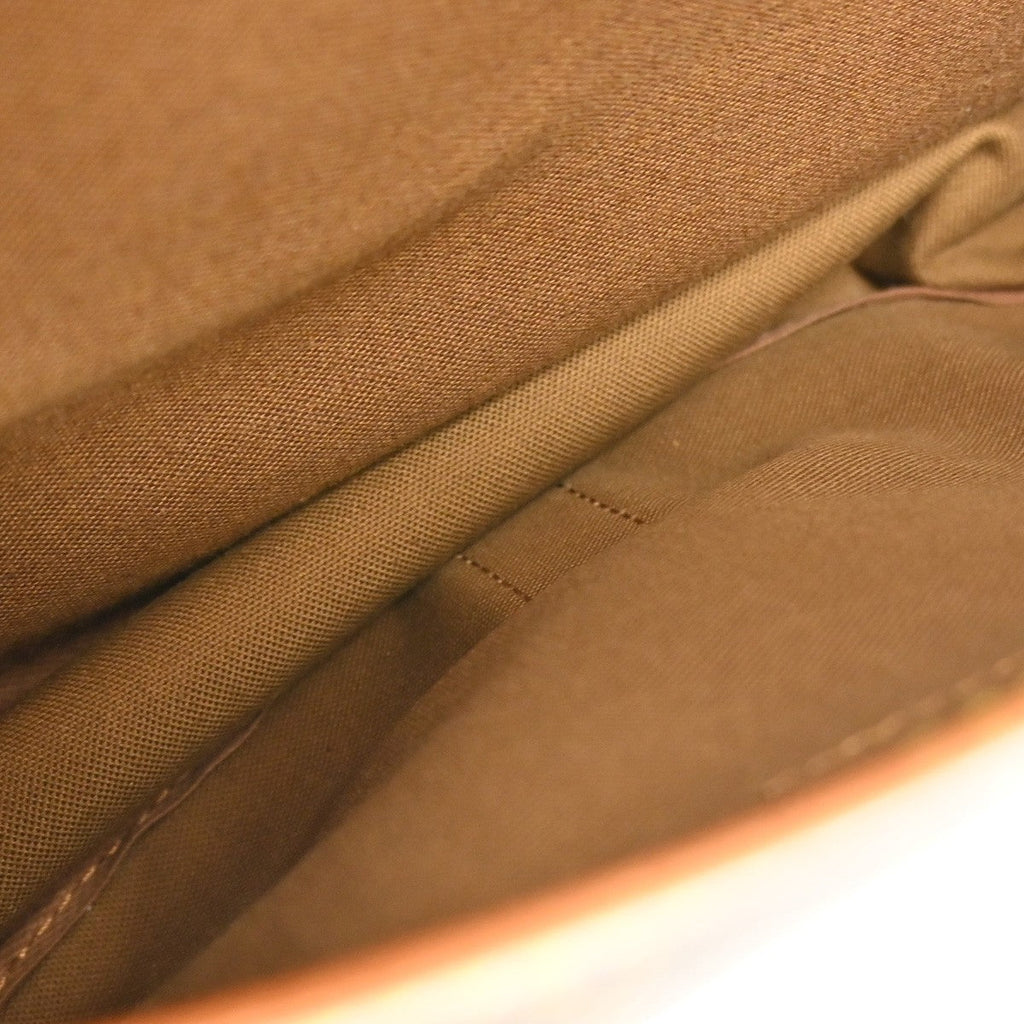 Louis Vuitton Saumur Handbag Monogram Canvas Brown Canvas Shoulder Bag Bag (Pre-Owned)