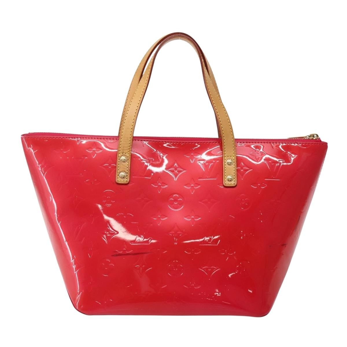 Louis Vuitton Bellevue Handbag Monogram Vernis Pink Patent_Leather Tote Bag Bag (Pre-Owned)