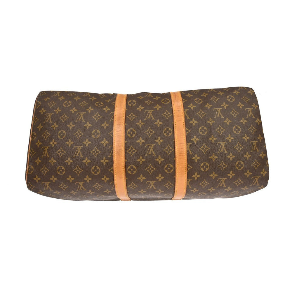 Louis Vuitton Keepall Bag Monogram Canvas Brown Canvas Travel Bag Bag (Pre-Owned)