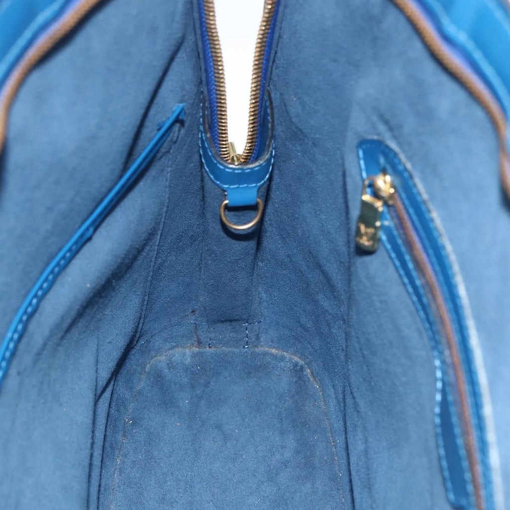 Louis Vuitton Lussac Handbag Epi Leather Blue Leather Shoulder Bag Bag (Pre-Owned)