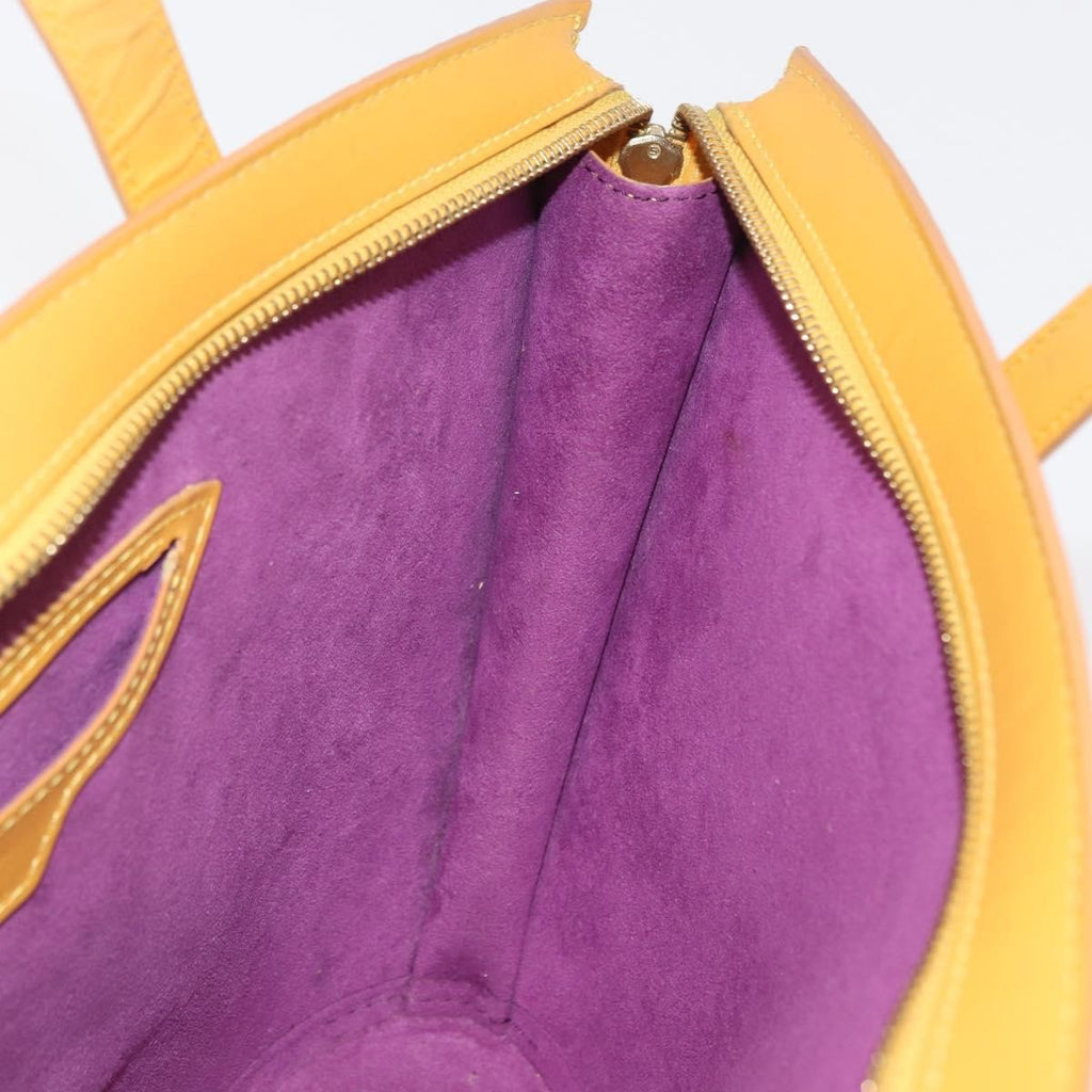 Louis Vuitton Saint Jacques Handbag Epi Leather Yellow Leather Handbag (Pre-Owned)