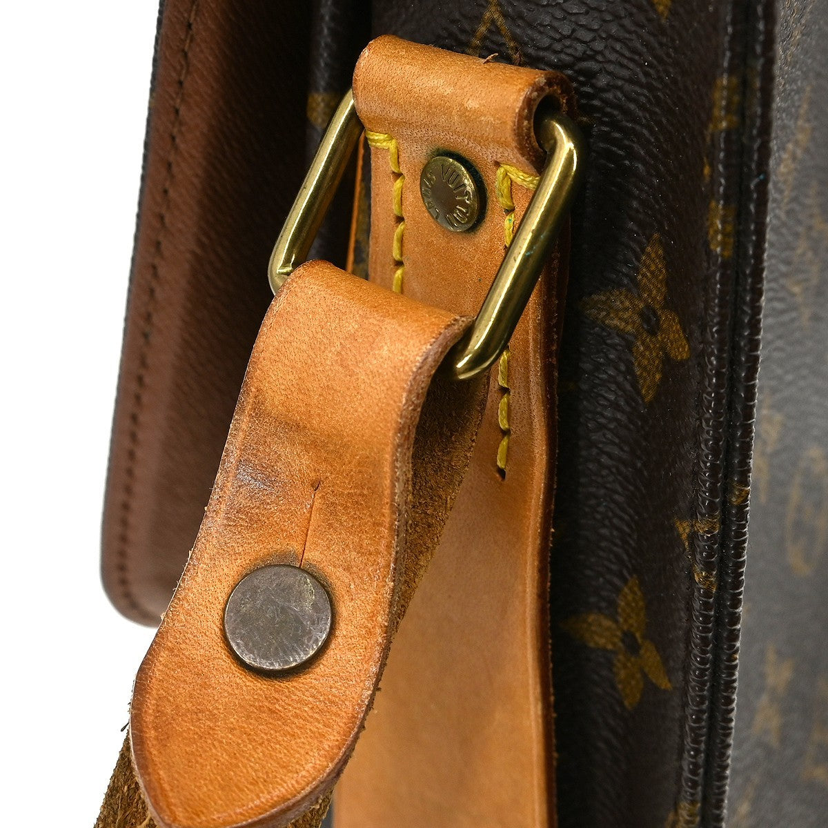 Louis Vuitton Cartouchiere Handbag Monogram Canvas Brown Canvas Shoulder Bag Bag (Pre-Owned)