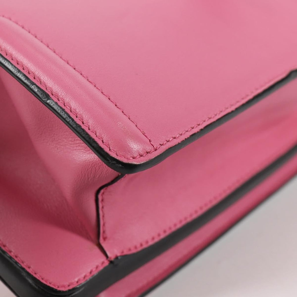 Prada Belle Top Handle Bag City Calf Pink Leather Bag (Pre-Owned)