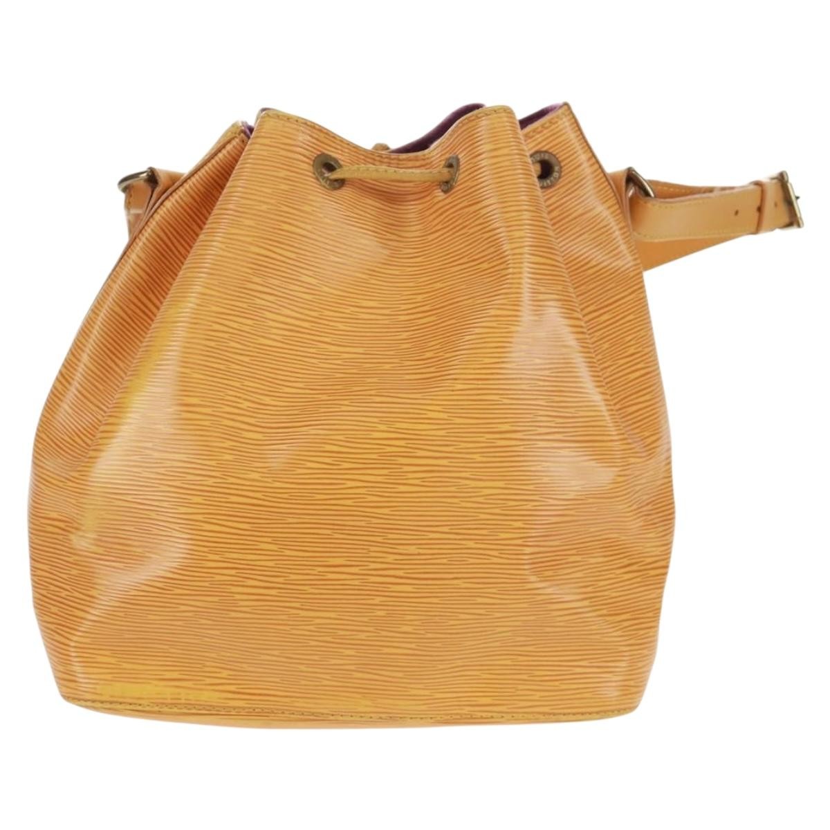Louis Vuitton Petit Noe Handbag Epi Leather Yellow Leather Shoulder Bag Bag (Pre-Owned)