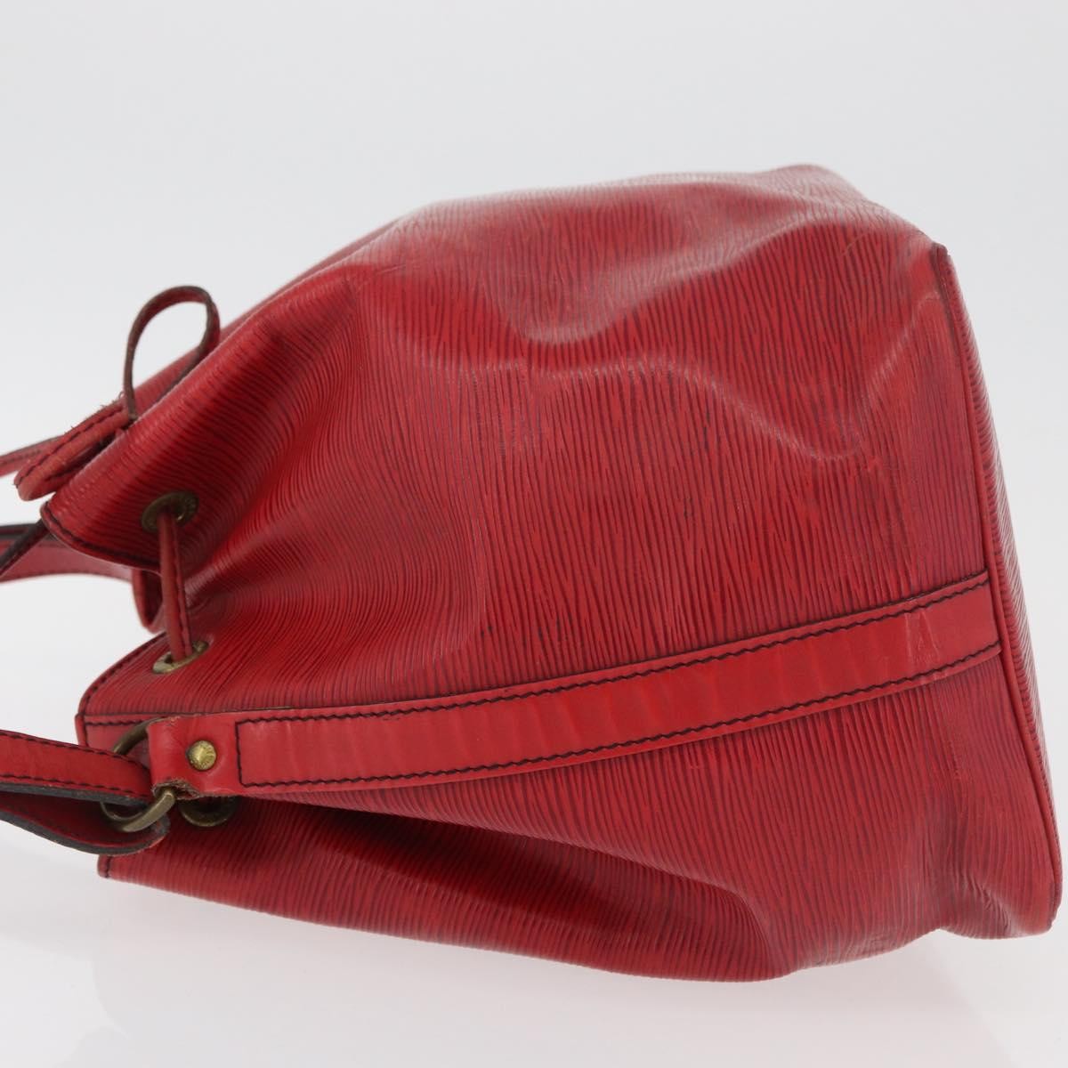 Louis Vuitton Petit Noe Handbag Epi Leather Red Leather Shoulder Bag Bag (Pre-Owned)