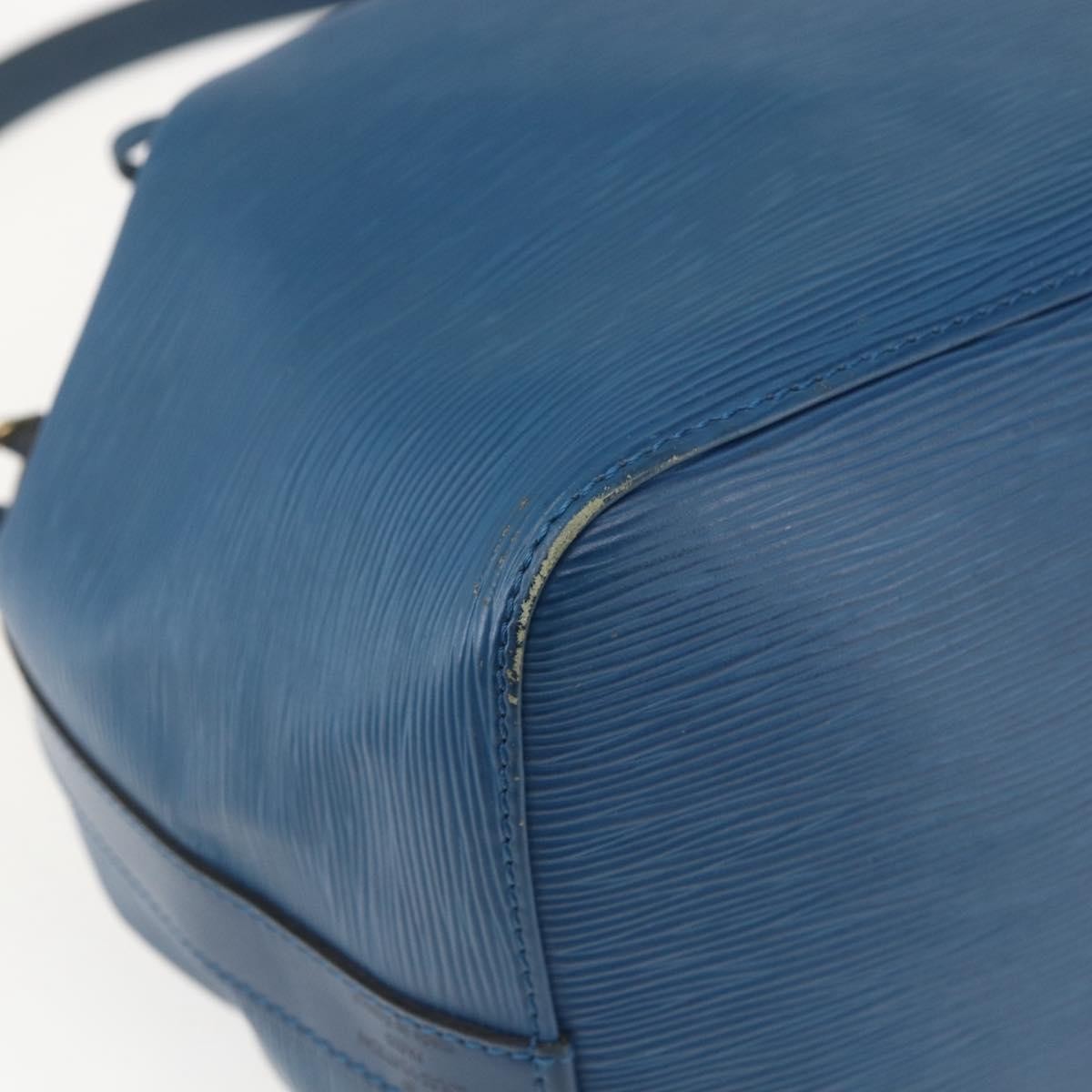 Louis Vuitton Petit Noe Handbag Epi Leather Blue Leather Shoulder Bag Bag (Pre-Owned)